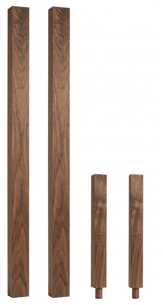 Walnut Plain Square Newels